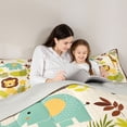 thumbnail image 4 of Erosebridal Kawaii Lion Kids Twin Bedding Sets 7-Piece, Jungle Wildlife Bedding Comforter Set, 4 of 7
