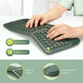 Ergonomic Wireless Keyboard and Mouse Combo 2.4GHz USB Receiver, Split Keyboard Layout with