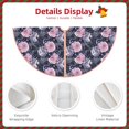 thumbnail image 3 of Rateoe Flowers Pattern Christmas Tree Skirt with Ties , Christmas Tree Decorations, Farmhouse Christmas Decor Xmas Holiday Decorations-48", 3 of 6