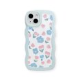 thumbnail image 1 of Funda floral para iPhone 13 para mujer, bonita y suave funda a prueba de golpes con diseño de flores onduladas para iPhone 13 de 6,1 pulgadas (tulipán/verde menta), 1 of 5