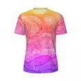 thumbnail image 5 of The Starry Night T Shirt Abstract Ombre Fashion Gym T-Shirts Short-Sleeve Breathable Tops, 5 of 5
