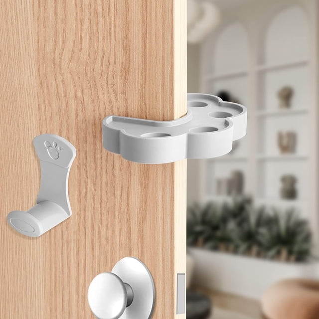 Protector de silicona para puerta con gancho, paquete de 5 protectores de dedos para la seguridad del bebé en el hogar, protector de dedos para puerta a prueba de bebés, diseño flexible