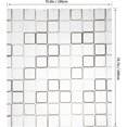 thumbnail image 2 of Shower Curtain, Mildew Proof Waterproof 180x200cm Washable Antibacterial Polyester Fabric Bath Curtain, White Transparent Shower Curtain (checkered), 2 of 4