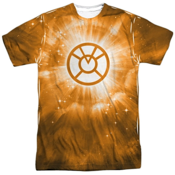 Green Lantern Men's Orange Energy Sublimation T-shirt White