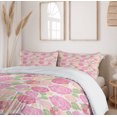 thumbnail image 6 of Ambesonne Rose Duvet Cover Set, Romantic Flowers Polka Dots, 2-Calking, Pink Pale Peach, 6 of 7