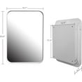 thumbnail image 5 of 16x24 Inch Rectangle Recessed White Metal Framed Medicine Cabinet Bathroom Wall Cabinet with Vanity Mirror and Adjustable Shelves,Wall Mirror with Storage for Bathroom, 5 of 7
