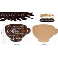 thumbnail image 2 of MUCHENGGIFT All I Need Today is a Little Bit of Coffee and a Whole Lot of Jesus Coffee Signs Vintage Kitchen Coffee Decor Office Coffee Maker Signs Wood 6.8 X 4.7 Inches, 2 of 6