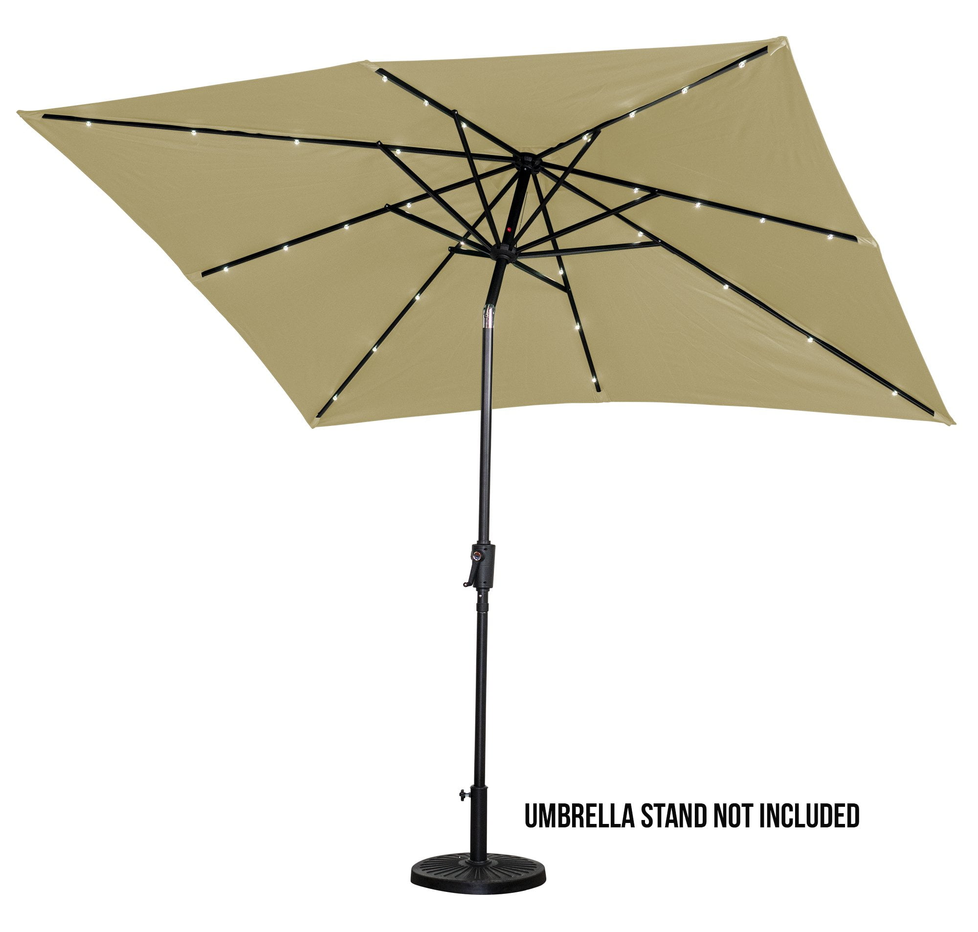 hampton bay rectangular umbrella with led lights