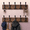‎Brown Plate & Black Hooks, variant on Wooden Coat Rack Wall Mount Heavy Duty 2 Pack Hanger With 5 Triple Hooks For Clothes Jacket Hat Keys Space Saving Entryway Organizer Mudroom (plate & Black Hooks)