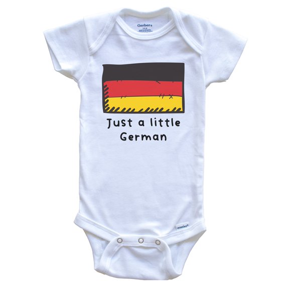 Just A Little German Funny Cute Germany Flag Baby Bodysuit
