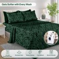 thumbnail image 3 of Lux Decor California King Bed Sheets Set - 6 Piece Deep Pocket Sheets up to 16 Inch - Soft Brushed Microfiber, Wrinkle, Fade & Stain Resistant - Bush Green, 3 of 3
