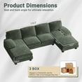 thumbnail image 2 of Homall Modern U-Shape Sectional Sofa, Chenille Fabric Modular Couch, 4 Seat Oversized Sofa with Chaise for Living Room, Sleeper Sofa Bed with Memory Foam, 2 of 7
