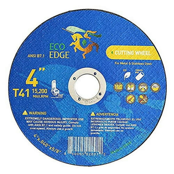 Eco Edge 3-Pack 4-Inch Cut Off Wheel: Aluminum Oxide Double Reinforced Cutting Disc Size ( 4"x0.040") 5/8" Arbor For Angle Grinder, Ultra Thin Superior Cutting Wheels