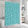 thumbnail image 6 of Turquoise Flowers Bathroom Shower Curtains with 12 Hooks Polyester Waterproof Shower Curtain for Stalls and Bathtubs Summer Botanical Blossom Floral Decorative Bathroom Privacy Curtain 36x72 Inches, 6 of 9