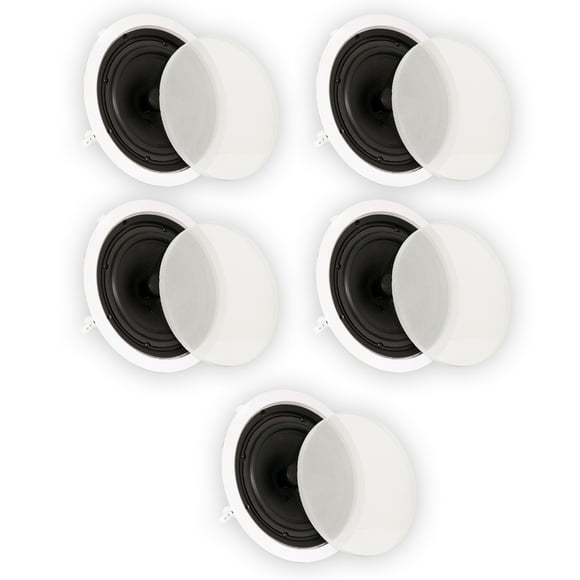 Theater Solutions TS80C Flush Mount Speakers with 8" Woofers Ceiling 5 Pack