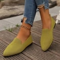 thumbnail image 4 of Rokment Womens Pointed Toe Dress Shoes for Ladies 2026 Spring Fall Knitted Solid Color Ballet Flat Low Heel Dressy Slip on Loafers Formal Walking Sneakers AG Size 8, 4 of 6
