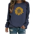 thumbnail image 2 of Patlollav Pntutb Women Long Sleeve Shirts,Ladies Sweatshirt Loose Tunic Tops, 2 of 7