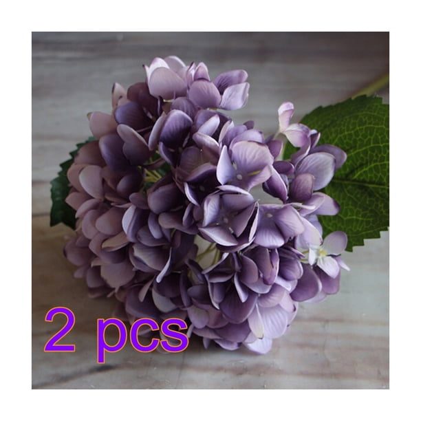 Ramo de flores de hortensias artificiales de seda, arreglo para el hogar, boda, decoración navideña 2 piezas kenally JJ7189-02*2