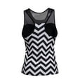 thumbnail image 3 of Toystoory Conjunto Tankini 2021, traje de baño a rayas, pantalones cortos, traje de baño estampado de piezas, traje de baño femenino de talla Traje de baño En blanco y negro L, 3 of 6