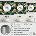 thumbnail image 4 of Designart "Emerald Gold Chevron Illusion" 0 Square Mirror For Wall Decor - Large Gold Square Mirror Printed Wall Decor - Glam Square Living Room Mirror, 4 of 5