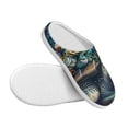 thumbnail image 3 of Wukai Colorful Plant Turtle Print Women's Indoor Bedroom Slipper Slip On Shoes, Unisex House Shoes with Anti-Skid Sole for Men, Gift for Women Men-8, 3 of 7