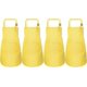 thumbnail image 1 of Juego de 4 delantales KAIYANG para niños ajustables con 2 bolsillos amarillo 7 a 13 años, 1 of 5