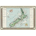 thumbnail image 2 of Gil, MacDonald 14x11 White Modern Wood Framed Museum Art Print Titled - A Map of New Zealand 1913, 2 of 4