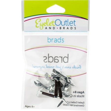 Eyelet Outlet Shape Brads 12/Pkg-Tool Mate