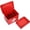 Red/White, variant on Retro Enameled First Aid Box for Medicine Storage and Home Decor with Lid and Removable Tray (White/Tan)