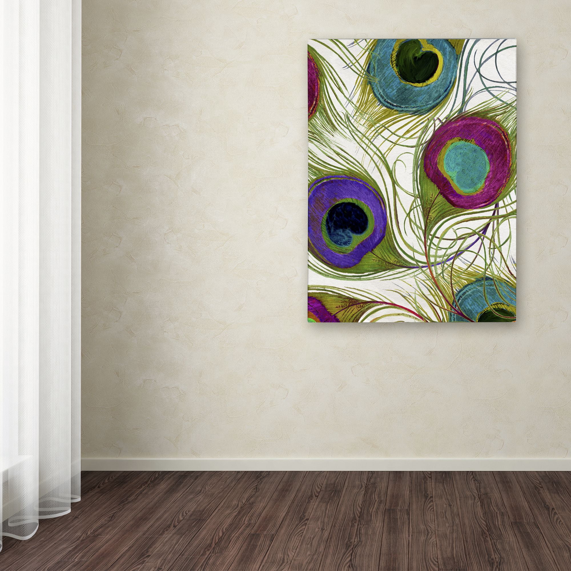 Trademark Fine Art "Peacock Feathers I" Canvas Art by Color Bakery