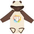 thumbnail image 3 of Inktastic Baseball Sports Heart Girls Long Sleeve Baby Bodysuit, 3 of 5