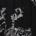 thumbnail image 2 of Black Luxury Fabric Shower Curtain with Gray Floral Pattern, 2 of 2