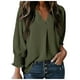 thumbnail image 1 of Vestido camisero holgado informal con cuello en V y mangas cortas para mujer - Mangas largas, estampado floral, mezcla de poliéster - Estilo para todas las estaciones, 1 of 5
