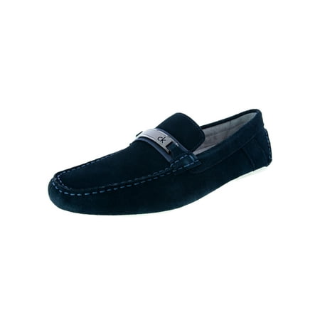 Calvin Klein Men's Marcell Suede Navy Ankle-High Moccasins - 11.5M