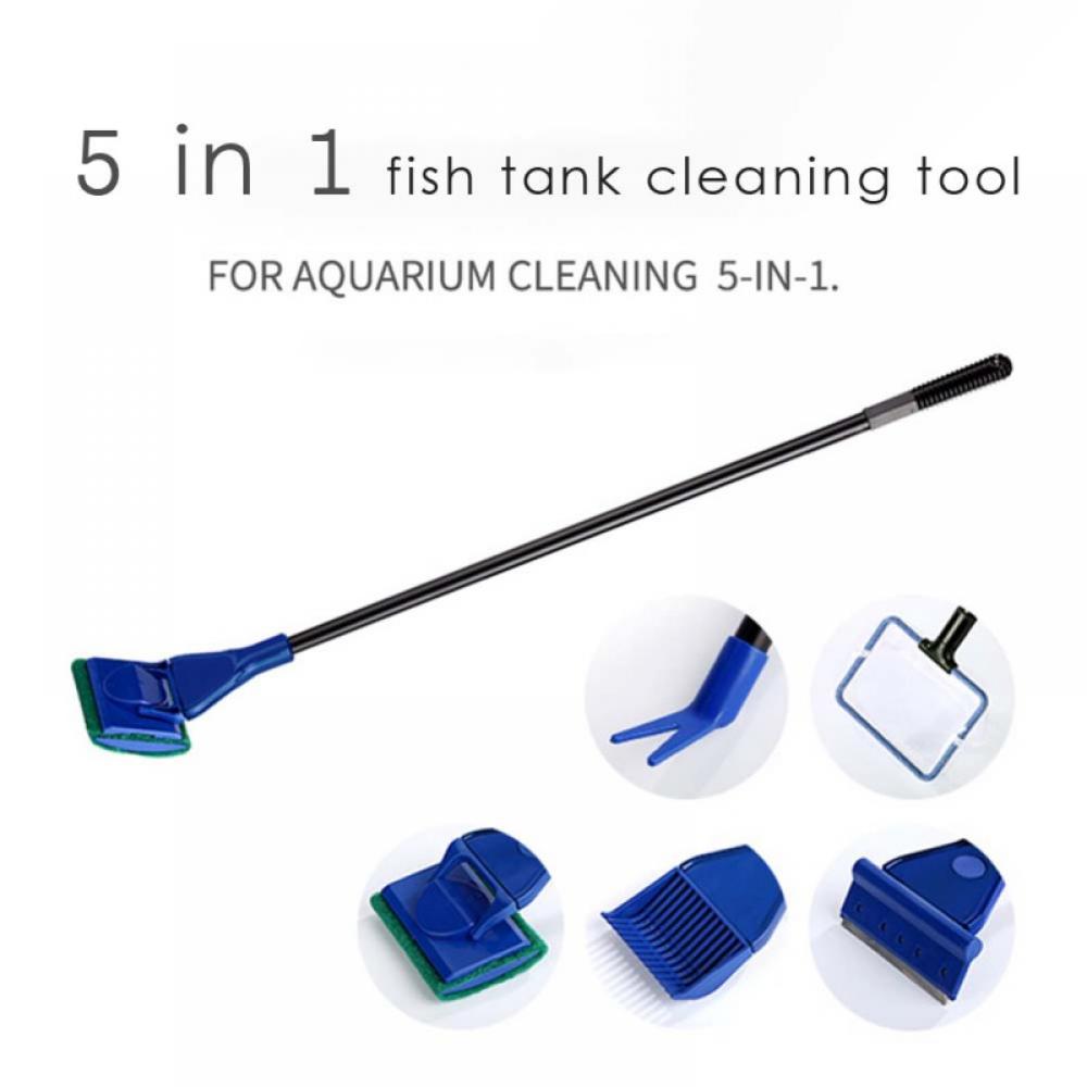 5 In 1 MultiFunction Aquarium/Fish Tank Cleaning Tool, Algae Scraper