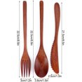 thumbnail image 4 of ANKROYU Portable Wooden Cutlery, 3 Piece Chopsticks and Spoon Set Reusable Wooden Travel Cutlery Set Japanese Cutlery Set Suitable for Office Camping Travel Cutlery, 4 of 8