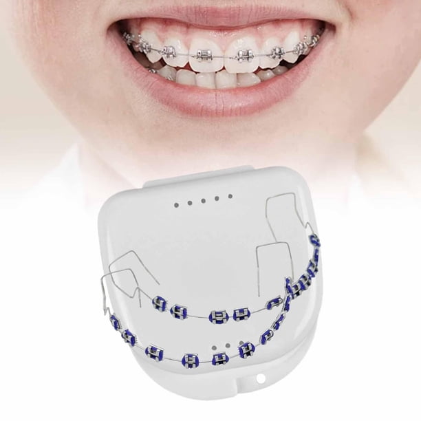 de decoración del diente temporal ortodoncista explica los accesorios con almacenamiento violeta