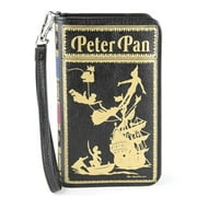 Peter Pan Black Gold Wristlet Wallet Vinyl