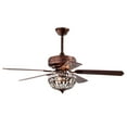thumbnail image 4 of Violette 52 in. 3-Light Indoor Antique Copper Finish Ceiling Fan with Light Kit and Remote, 4 of 5