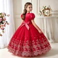 thumbnail image 6 of Busydd Girls Princess Dress 3-14 Years Fashion for mal Party Puff Sleeves Gown Dresses 7-8 Years, 6 of 10