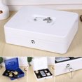 thumbnail image 3 of Dsseng Metal Money Box with Lock And 2 Keys Fireproof Cash Safe Box Anti-theft Shockproof Secure Multi Compartments Storage Valueable Things Deposit Tin, 3 of 11