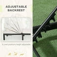 thumbnail image 4 of Outsunny Adjustable Outdoor Chaise Lounge with Reclining Back Headrest, 4 of 10