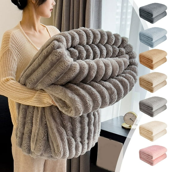 Djunllk Throw Blanket for Couch - Dark Gray Super Thick Double Layer Soft Blanket, Throw Blanket All Year Round Home Decor Fuzzy Warm Gifts for Women 27.5" x 39.3"