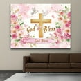 thumbnail image 5 of God Bless Baptism Pink Background Girl First Communion Baptism Background, Polyester, for Party birthday, anniversary, wedding, graduation and bachelorette party decorations, 5 of 5