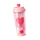 thumbnail image 5 of Botella de agua con forma de corazón, botella para beber, taza de té a prueba de fugas para senderismo, fiesta y ciclismo rosa, 5 of 8