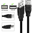 thumbnail image 3 of 2X USB Adapter Cable Firewire IEEE 1394 6 Pin Female to USB 2.0 AM Adapter Cable Plug and Play for Digital Camera,2 x Adapter cable,Black, 3 of 8