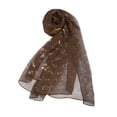 thumbnail image 2 of INSPIRAR CHIC Bufanda de Mujer Chiffon Protector Solar Traje de Baño Larga Chal Floral Envolturas Café, 2 of 6