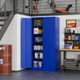 thumbnail image 6 of MIIIKO Metal Storage Cabinet with Locking Doors, Blue Garage Lockable Steel Cabinets with 4 Doors and 5 Shelves for Home, Garage, Pantry Workshop Warehouse, 6 of 6