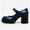 thumbnail image 2 of FSJ Women Mary Jane Shoes Platform Chunky Heel Pumps Size 7.5 Blue, 2 of 4