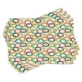 thumbnail image 1 of Ambesonne Hipster Place Mats Set of 4, Colorful Doodle Circles, Standard Size, Multicolor, 1 of 6